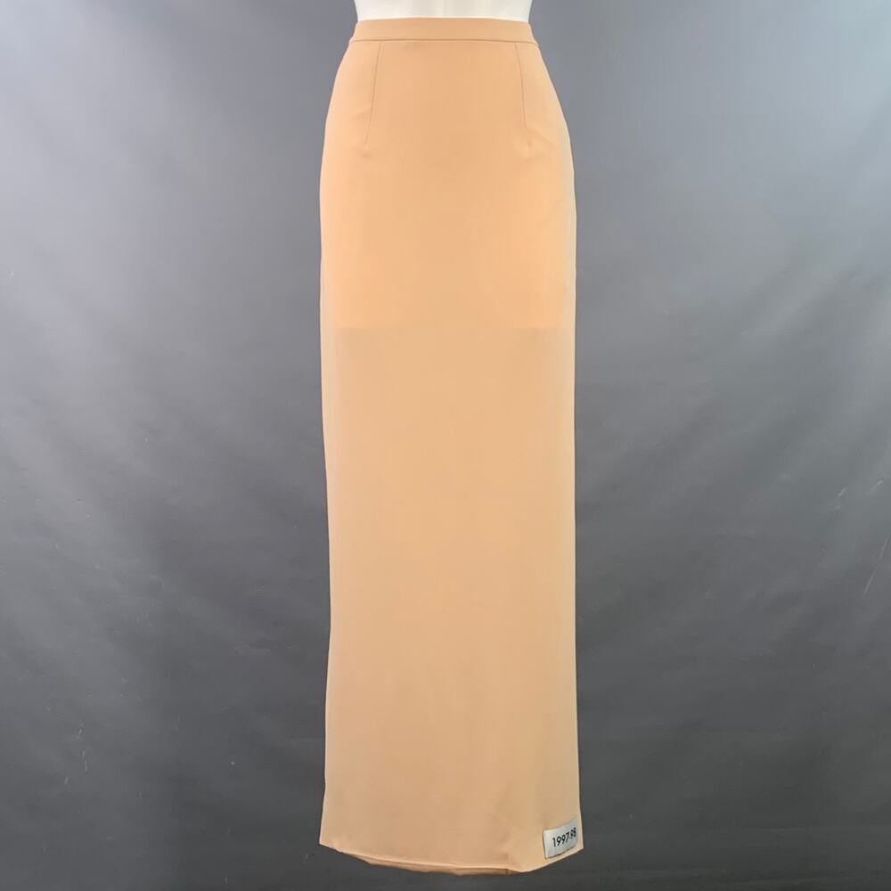 DOLCE & GABBANA SS23 1997-98 Re-issue Size 6 Beige Silk Blend Pencil Long Skirt